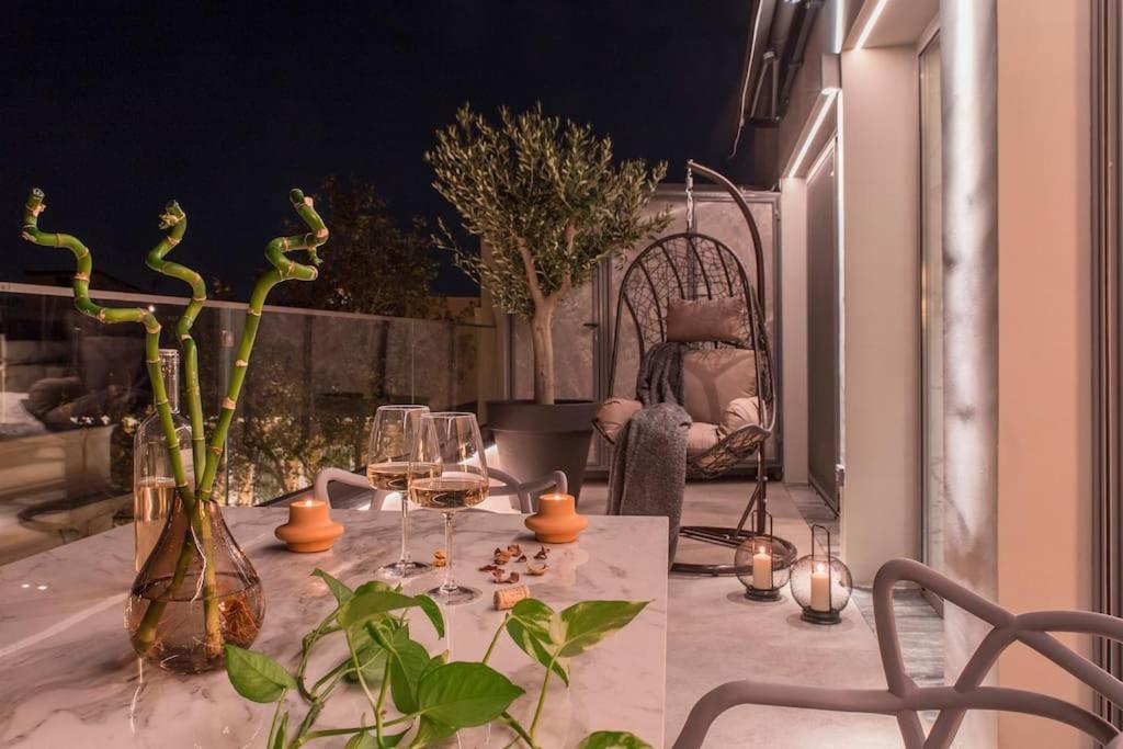 Luxury Acropolis View Apartment-Living Stone Black Pearl Atene Esterno foto